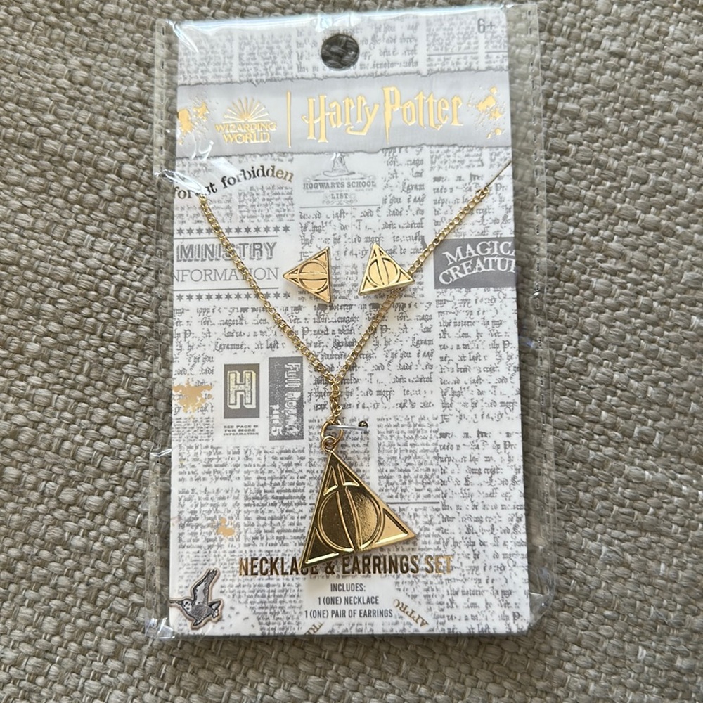 Harry potter, necklace and earring set